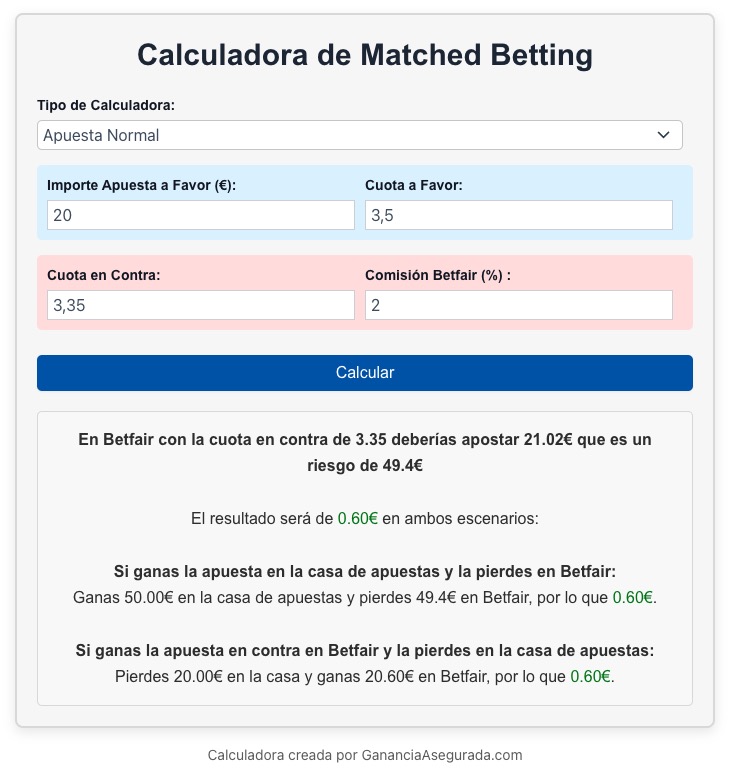 apuesta trading con matched betting 2025