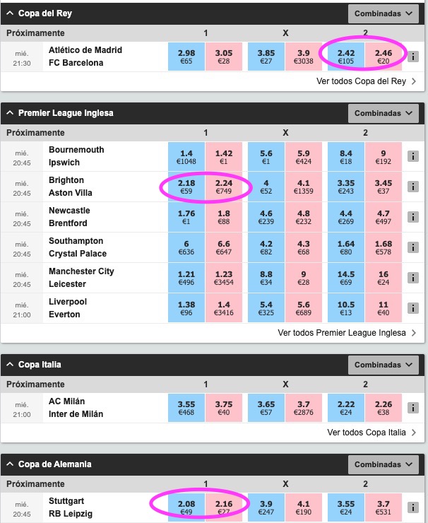 apostando estilo martingala y matched betting